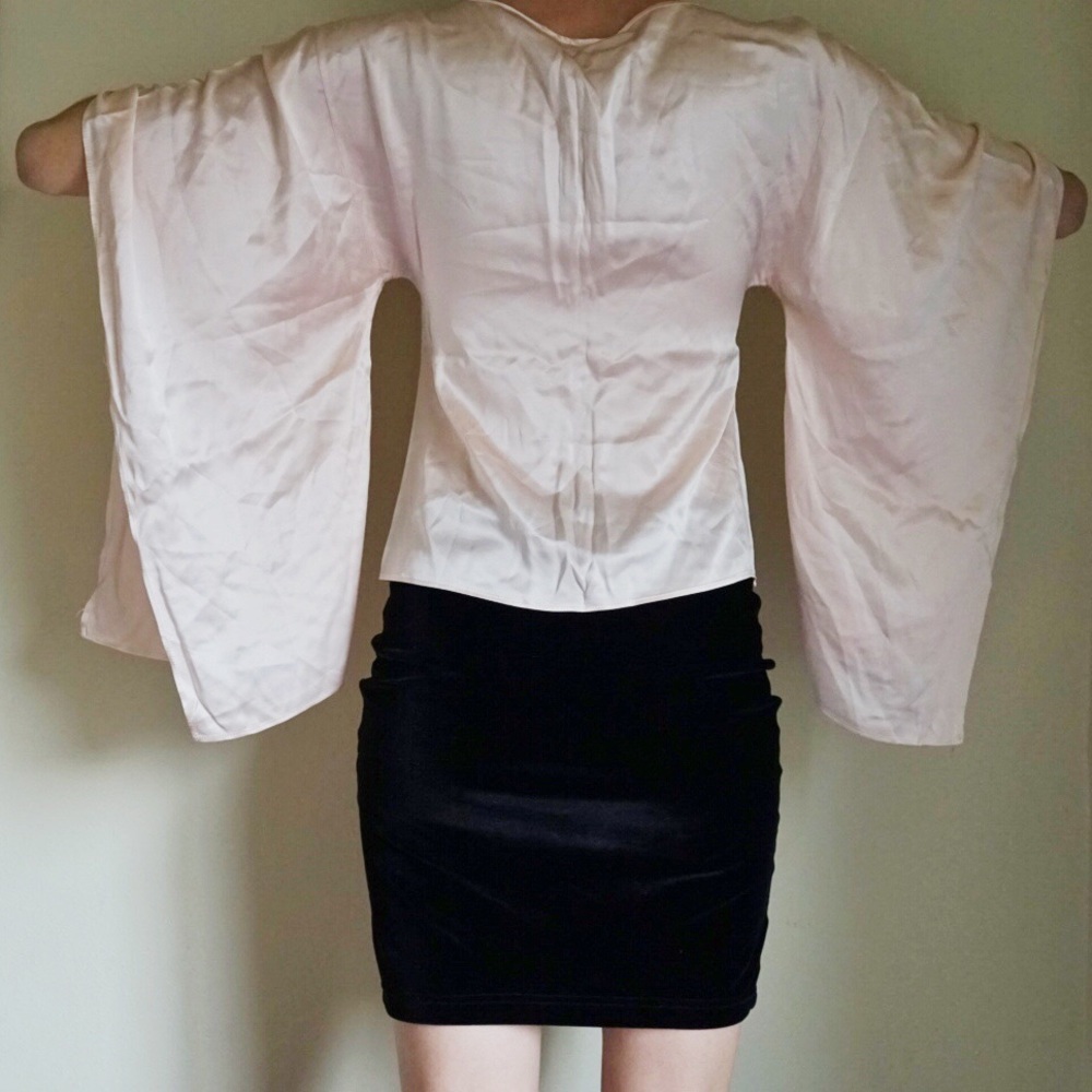 Vintage pale pink 100% silk blouse - Picture 3 of 4